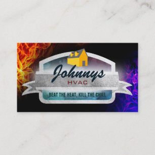 Tarjetas de visita del diseño gráfico de la HVAC