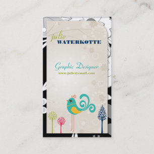 Tarjetas de visita del diseño gráfico del chirri