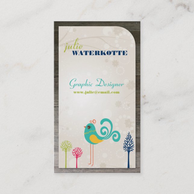 Tarjetas de visita del diseño gráfico del chirrido (Anverso)