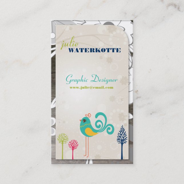 Tarjetas de visita del diseño gráfico del chirrido (Anverso)