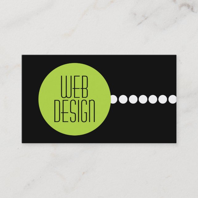 Tarjetas de visita del diseño web (Anverso)