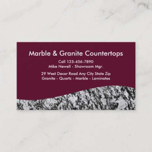 Tarjetas de visita Granito Mármol | Zazzle.es
