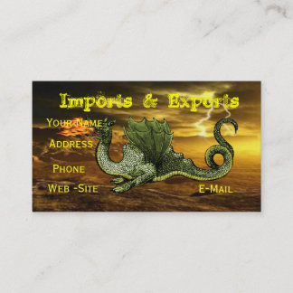 Tarjetas de visita del dragón completamente