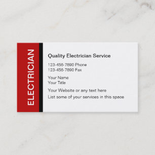 Tarjetas de visita del electricista