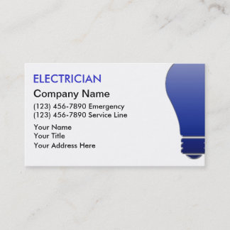 Tarjetas de visita del electricista
