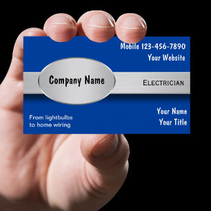 Tarjetas de visita del electricista