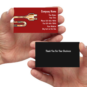 Tarjetas de visita del electricista