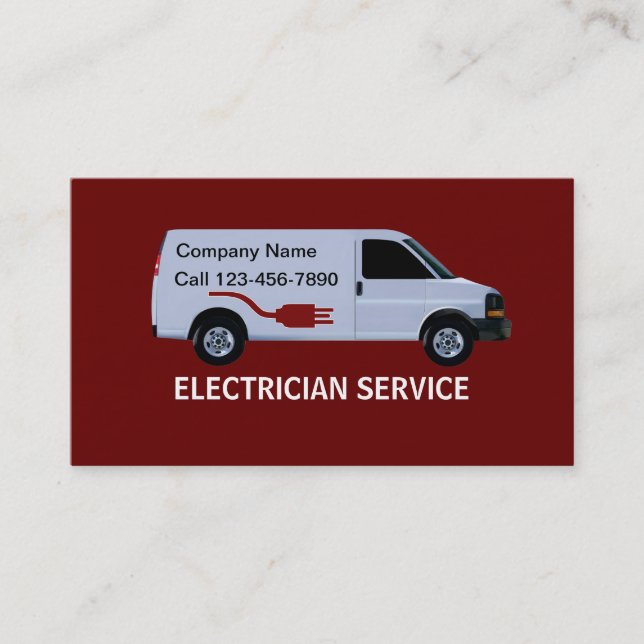Tarjetas de visita del electricista (Anverso)