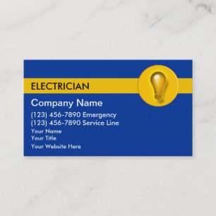 Tarjetas de visita del electricista