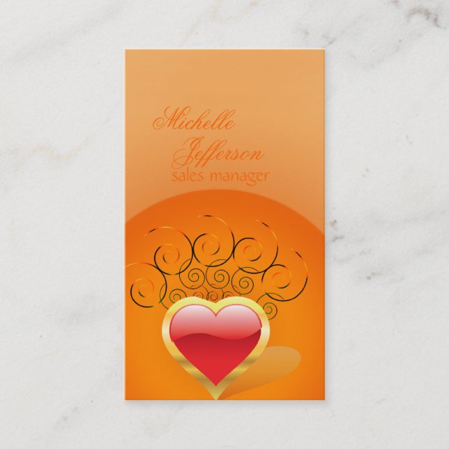 Tarjetas de visita del encargado de ventas (Anverso)