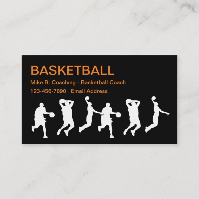 Tarjetas de visita del entrenador de baloncesto de (Anverso)