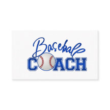 Tarjetas de visita del entrenador de béisbol