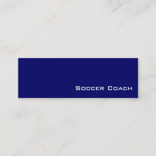 Tarjetas de visita del entrenador de fútbol blanco