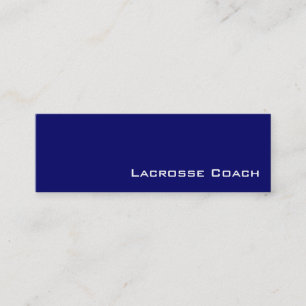 Tarjetas de visita del entrenador de lacrosse blan