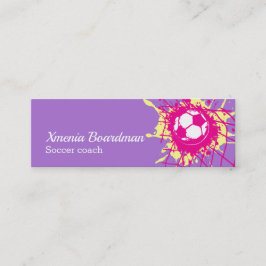 Tarjetas de visita del entrenador femenino de fútb