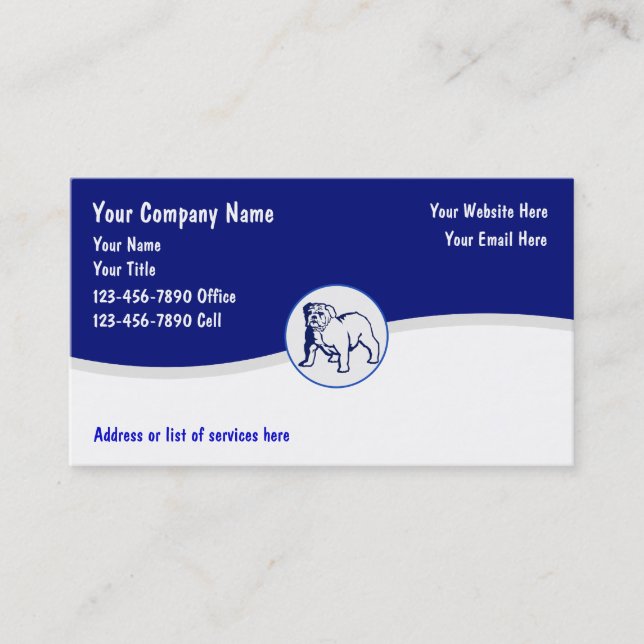 Tarjetas de visita del entrenamiento del perro (Anverso)