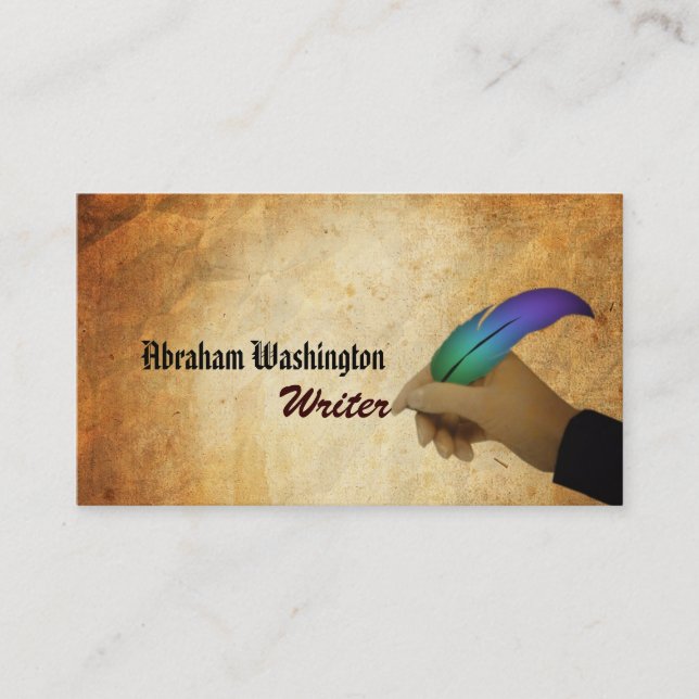 Tarjetas de visita del escritor (Anverso)