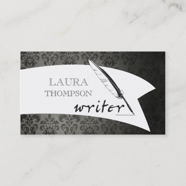 Tarjetas de visita del escritor del autor del (Anverso)