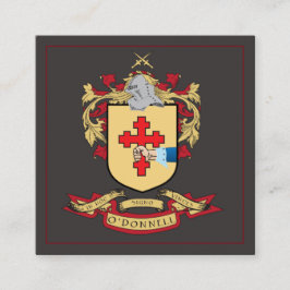 Tarjetas de visita del escudo de la familia