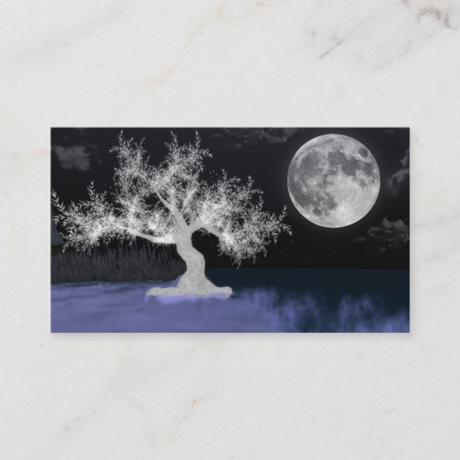 Tarjetas de visita del esplendor de la Luna Llena, (Anverso)