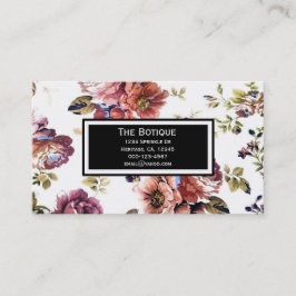 Tarjetas de visita del estampado de flores del