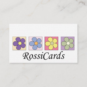 Tarjetas de visita del estampado de plores