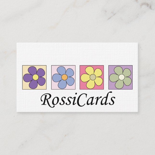 Tarjetas de visita del estampado de plores (Anverso)