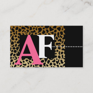Tarjetas de visita del estampado leopardo