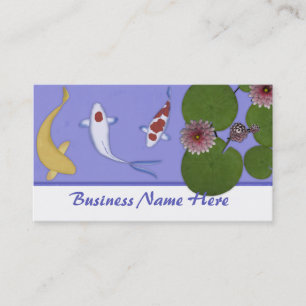 Tarjetas de visita del estanque de peces de Koi