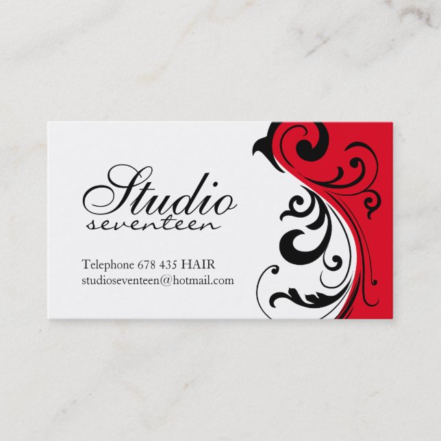 Tarjetas de visita del estilista (Anverso)