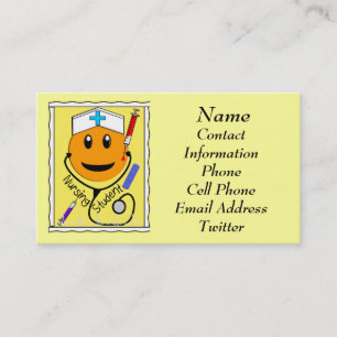 Tarjetas de visita del estudiante de la enfermerí