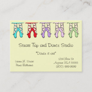 Tarjetas de visita del estudio de la danza