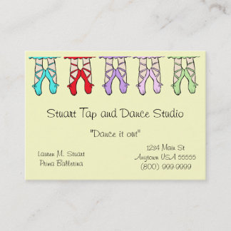 Tarjetas de visita del estudio de la danza