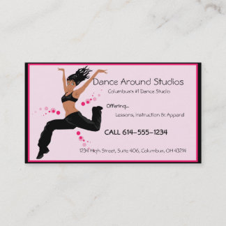 Tarjetas de visita del estudio del bailarín o de