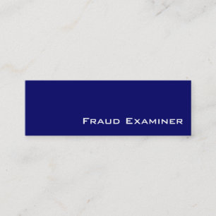 Tarjetas de visita del examinador de fraude blanco