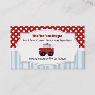 Tarjetas de visita del Firetruck del juguete