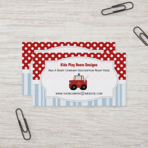 Tarjetas de visita del Firetruck del juguete