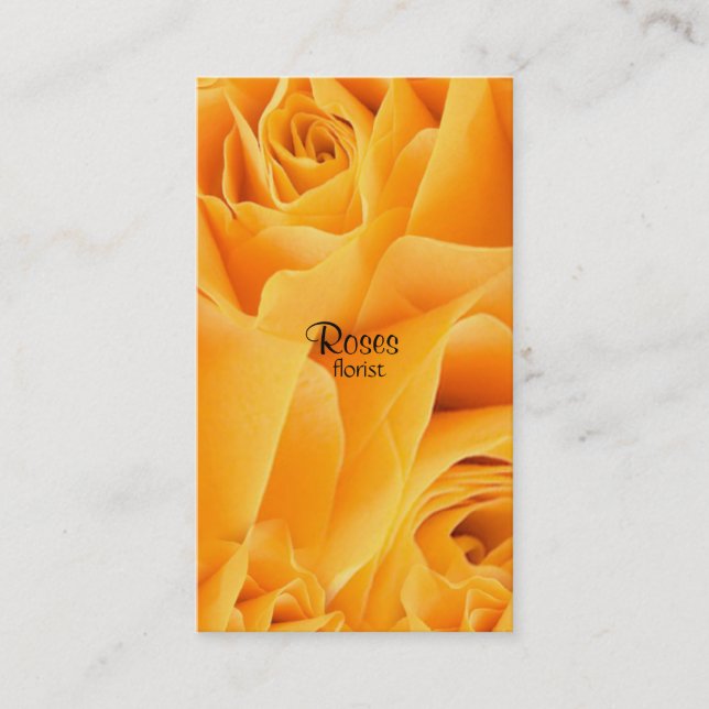 Tarjetas de visita del florista de los rosas (Anverso)