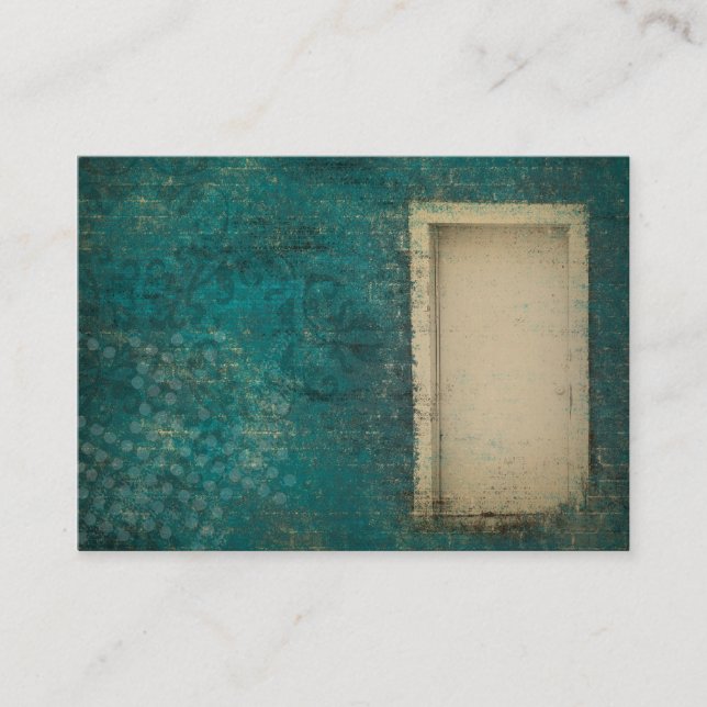 Tarjetas de visita del fondo de la puerta del (Anverso)