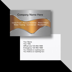 Tarjetas de visita del fontanero