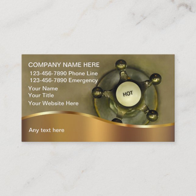 Tarjetas de visita del fontanero (Anverso)