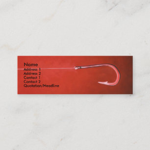 Tarjetas de visita del gancho de pesca