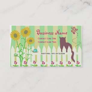 Tarjetas de visita del gatito del jardín