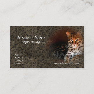 Tarjetas de visita del gato/del gatito de Bengala