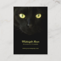 Tarjetas de visita del gato negro