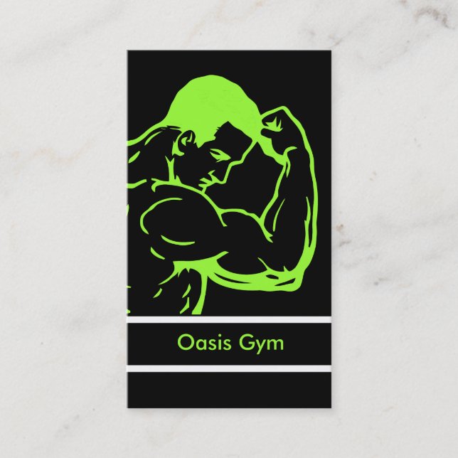 Tarjetas de visita del gimnasio de la aptitud (Anverso)