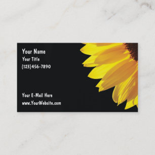 Tarjetas de visita del girasol