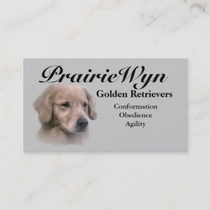 Tarjetas de visita del golden retriever de