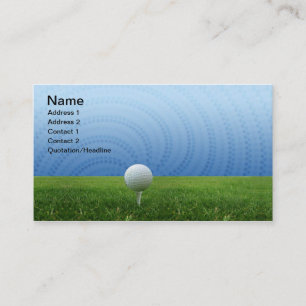 Tarjetas de visita del golf