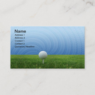 Tarjetas de visita del golf